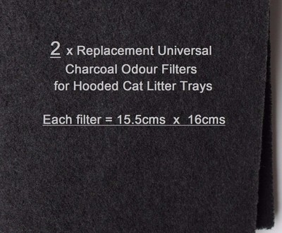 Universal 15,5x16cm Katzentablett Loo WC Katzentoilette Filter Aktivcarbon - auf Größe zugeschnitten