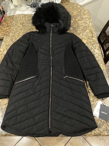 dkny faux fur jacket