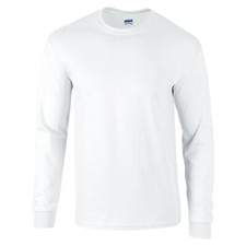 Gildan Ultra Heavy Cotton Tshirt Long Sleeve Mens T-Shirt Plain Tee Shirt Top