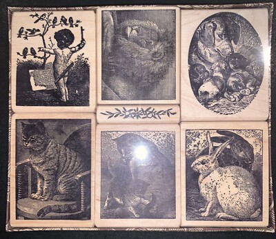 Magenta Collectibles Rubber Stamps Animals: Cat Rabbit Lion Birds Dogs Fall 1998