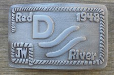 John Wayne 1948 RED RIVER logo '40s movie "JW" PEWTER FINISH