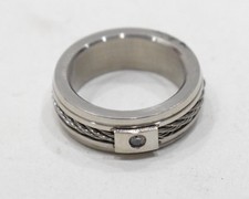 Ring Stainless Steel Rope Crystal Band Ring