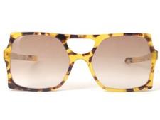 RARE VINTAGE A.A SUTAIN RECTANGULAR OVERSIZED LIGHT TORTOISE 1970 SUNGLASSES