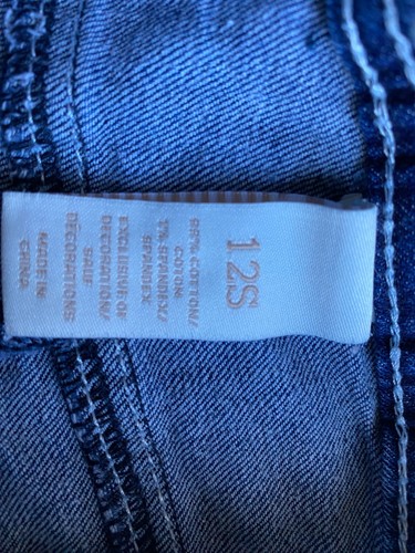 Justice premium jean shorts with gold/silver design (sz 12S) EUC - Picture 5 of 5