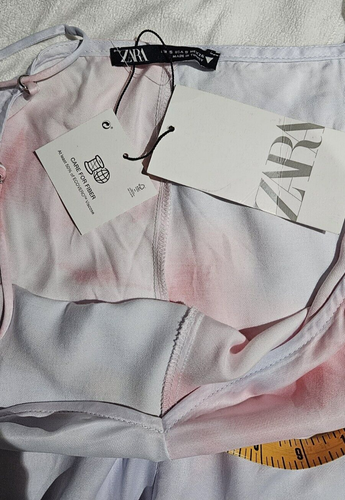 Neu ZARA Tie Dye Maxi Schlupf Kleid Träger ärmellos Größe Small Tie Die - Bild 5 von 6