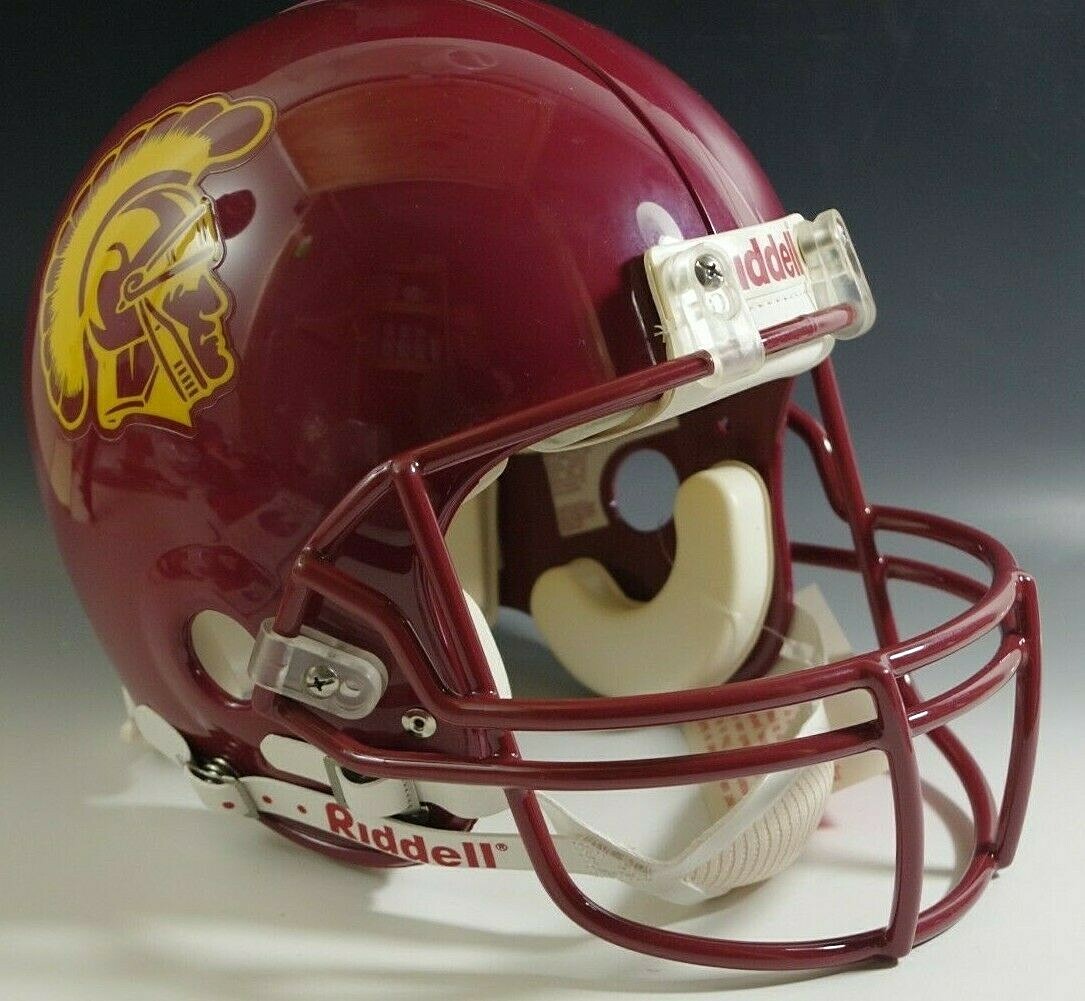 USC TROJANS RIDDELL PROLINE AUTHENTIC FULL SIZE HELMET RED FACE