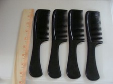Vintage NOS Wide Tooth Comb lot of 4 Black
