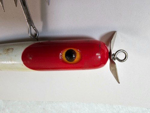 VTG Fred Arbogast 2300R Dasher Lure Red Head White Box & Catalog – 8" Saltwater - Picture 14 of 18