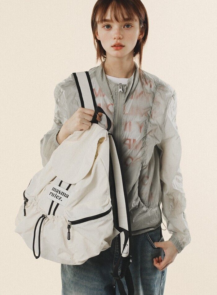 [MASMARULEZ] String flap backpack★バックパック Masmarulez] Korean String Flap Backpack Lightweight