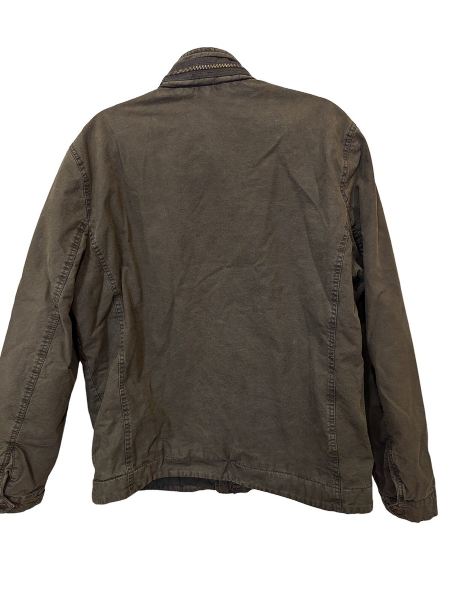 Levi Strauss Co Military Jacket Mens Size XL Green Washed
