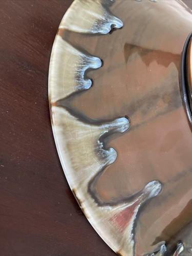 Matthew Patton Art Pottery Bowl Orcas Island Studio Wall Hanging Signed Large - Picture 6 of 12