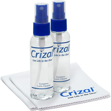 Crizal Eye Glasses Cleaning Cloth and Spray Crizal Lens Cleaner 2 Oz 2 Pack