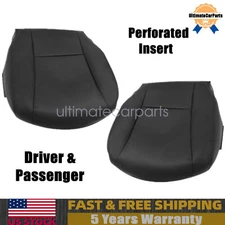 Front Both Side Perforated Leather Bottom Cover For 2007-2012 Lexus LS460 Black