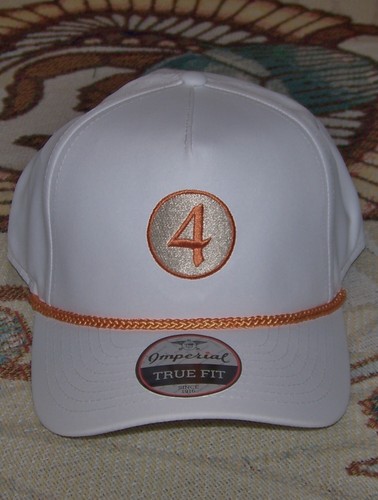 NEW IMPERIAL TRUE FIT Polyester Rope Golf Cap Hat PINEHURST No.4 White & Copper - Picture 2 of 7