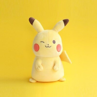 POKEMON Pocket Monsters PIKACHU Electric Type Wink Plush Doll 25cm