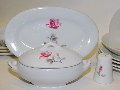 Vintage Childs 14 Piece Pink Royal Rose GRANTCREST Porcelain China Tea Set - Picture 18 of 19