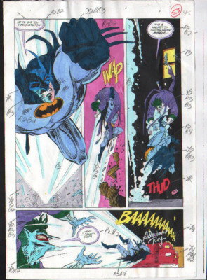 BATMAN ANNUAL 16 DARKNESS WITHIN JOKER PRODUCTION ART SIGNED ADRIENNE ROY PG 53