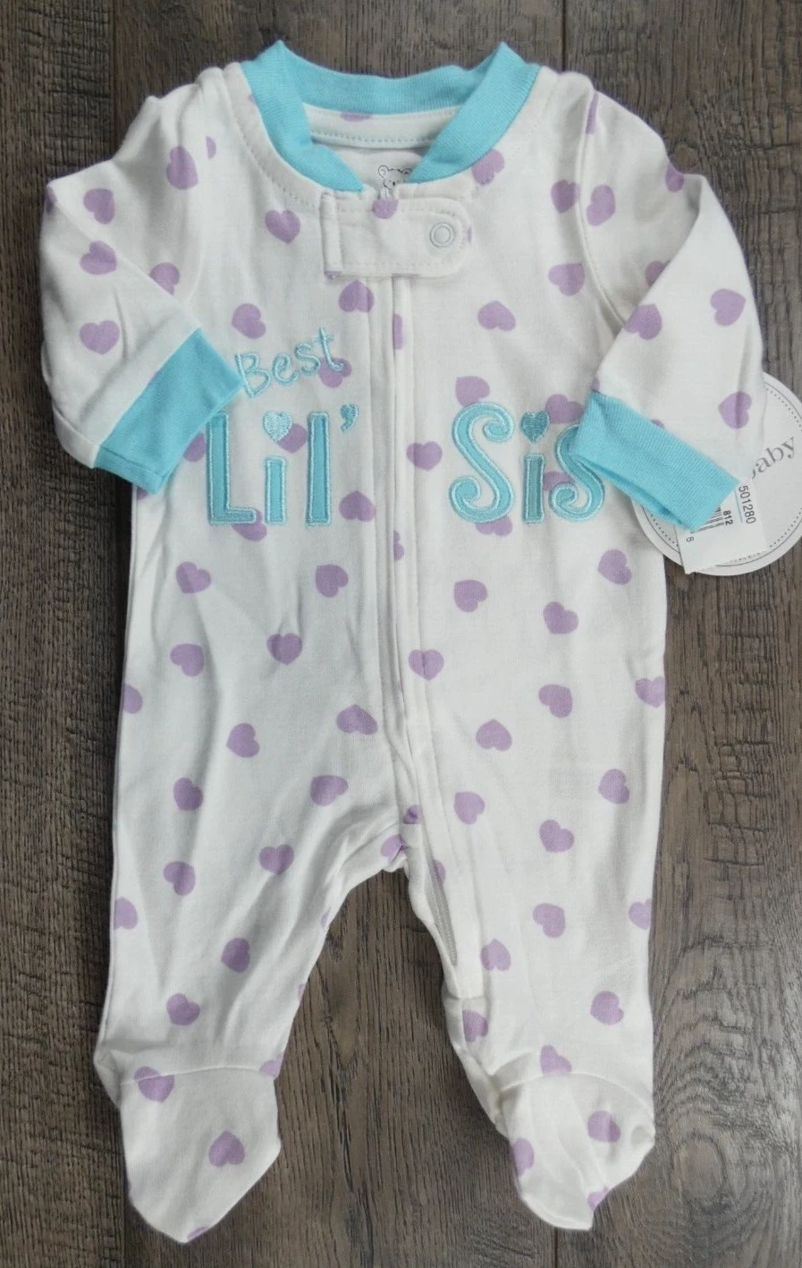 Baby Girl Clothes New Koala Baby Preemie Best Little Sister Footed Outfit