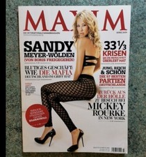 Maxim  Magazin  März 2009 / Sandy Meyer - Wölden / Krisen / Mafia / Mode... 