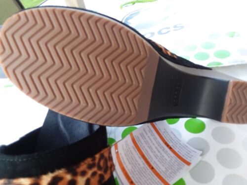 TACCO DA CALZOLAIO CROCS SARAH~BUSY DAY NERA~SANDALO ZOCCOLO~Nero leopardato~W 7~NUOVO - Foto 4 di 4