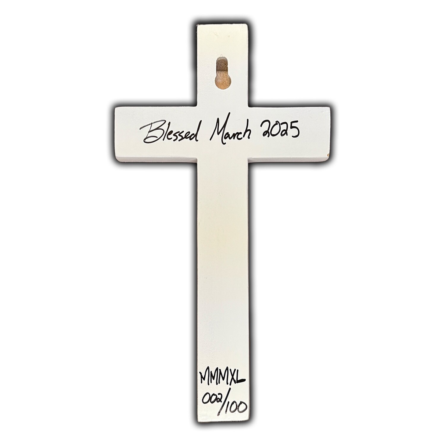 Blessed White Wooden Cross Crucifix Religious Catholic Christian Pray Jesus God