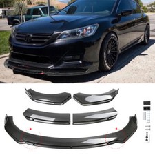 Front Bumper Lip Spoiler Splitter 4pcs For Honda Accord Carbon Fiber Style Front Bumper Lip Spoiler Splitter 4pcs For Honda Accord Carbon Fiber Style