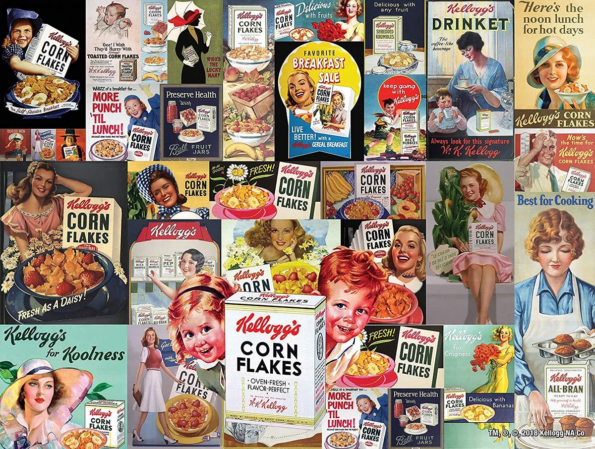 Kellogg's Corn Flakes Vintage Cereal Advertisements 550