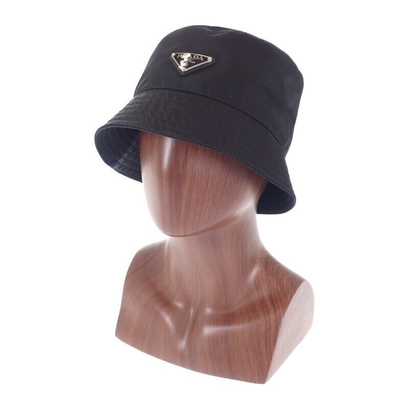 PRADA Re-Nylon Bucket Hat Nylon Black M Unisex TGIS | eBay