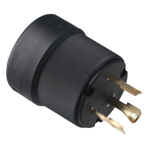 3-Prong Locking Male Plug Black Power Inlet Generator Plug Diesel Generators - Picture 10 of 11