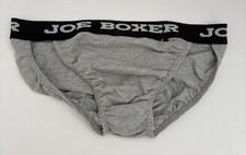 Joe Boxer Gray Bikini Brief With Black Waist Band Size Large 36 - 38 Vintage New