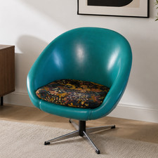 Mid Century Vintage 1960s Vinyl Egg Chair
