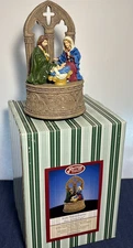 San Francisco Music Box Company Rustic Nativity Figurine Plays "O Holy Night "