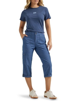 Pantalon Cargo Capri Dockers Chambray – Taille 6 Femme – Neuf Avec étiquettes