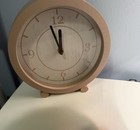 Hobby lobby Boho Rustic Pink Wood Table Clock EUC 8.5” EUC