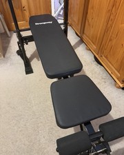 90kg+WEIGHTS+BARBELL INCLUDED Bench press adjustable bench strongway (read desc)