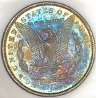 1897 O MORGAN DOLLAR**RARE KEY DATE**SEMI PL REVERSE**RAINBOW** NR #64896