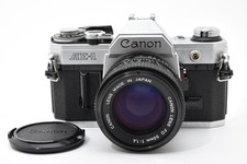 Near Mint Canon AE-1 Film Camera Silver New FD 50mm f/1.4 Lens 4924