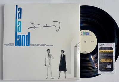 JUSTIN HURWITZ LA LA LAND SOUNDTRACK SIGNED AUTOGRAPHED VINYL ALBUM LP +JSA COA.