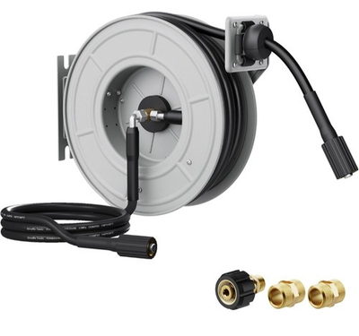 #ad Giraffe Tools 3200PSI Pressure Washer Hose Reel 1 4quot; x 65 ft Retractable Hose $109.99