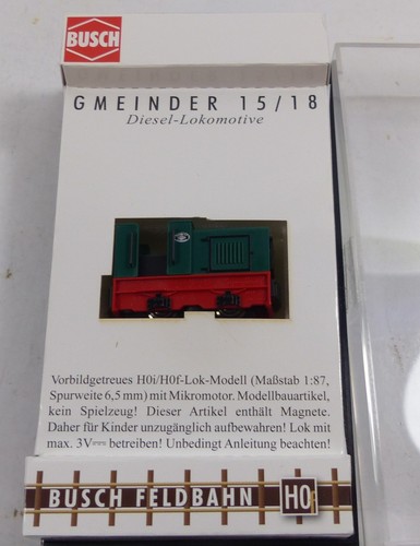 Busch 12115 Gmeinder 15/18 Feldbahn   H0f   1:87 H0 OVP | Condition: Gebraucht