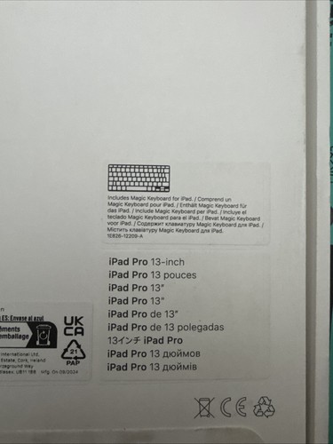 APPLE MWR53D/A Magic iPad Pro 13" (M4) German Tastatur Schwarz Deutsch #Q2/25 - Afbeelding 2 van 2