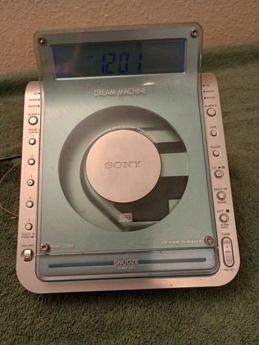 Sony Dream Machine Blue ICF-CD855V CD Player Alarm Clock Radio - Tested Working! - Picture 9 of 15