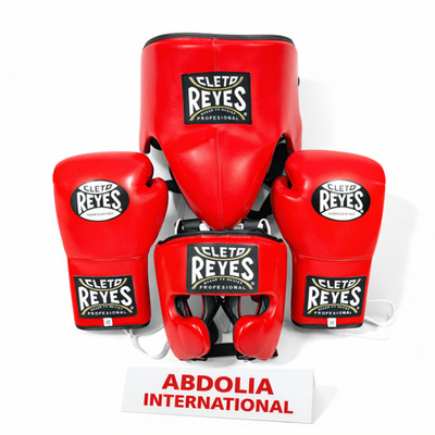 Professional Boxing Kit Set Leather Boxing Gloves Headgear Groin Guard