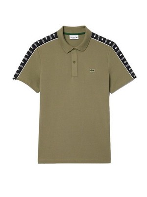 Lacoste Men's Regular Fit Stretch Mini Piqué Polo in Khaki Green PH7398-51 BMY