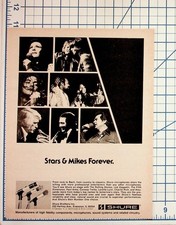 Vintage Shure Microphones Ad Rolling Stones Led Zeppelin Paul Anka Loretta Lynn