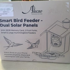 Smart Bird Feeder with Camera Dual Solar Panels 32 GB SD Card, AI Bird Recogniti