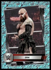 2025 Topps Chrome WWE #38 Erik Aqua Shimmer Refractor #/199