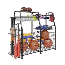 Garage Organizer - Sports Equipment Organizer Rack, Ball Storage Rack, Garage...