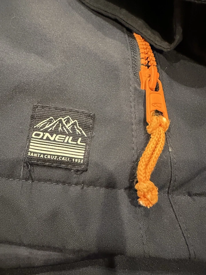 JAQUETA MASCULINA DE ESQUI SNOWBOARD O'NEILL EXILE TAMANHO S AZUL 5056 TINTA LARANJA - Imagem 3 de 4
