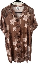 Tshirt Dress Brown Floral Print